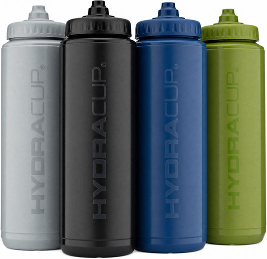 Hydra Cup - 4 Pack - 32 oz Squeeze Water Bottles, Sports Squirt Bottle