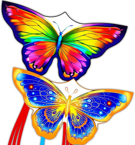 Butterfly Kites for Kids & Adults, Easy to Fly Design with Long Tail for Stability, for Kids Ages