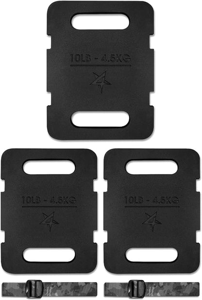 Yes4All Adjustable Ruck Weight with Straps for Rucking, Swings, Squat & Strength Training - Multiple Weights: 10LB to 40LB