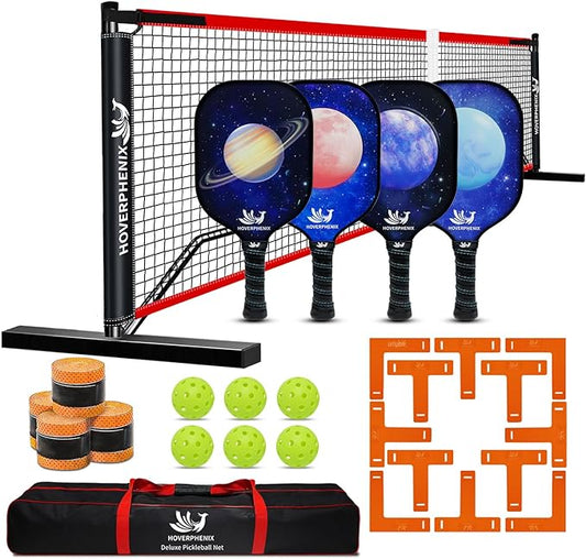 Pickleball Net for Driveway, Portable Pickleball Net System with Regualtion Size 22FT Pickle Ball