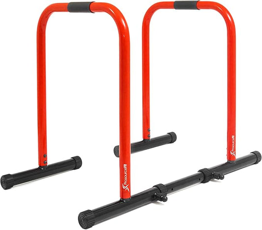 ProsourceFit Power Dip Station Adjustable Height Upper Body Equipment for Home Gym