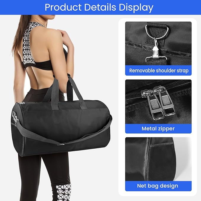 C&F BOGMOST Small Gym Bag for Travel & Duffel - 17 Inch Lightweight Carry On Bag for Men & Women, Mini Duffel Bag,Perfect for Sports, Weekend Trips, and Overnight Stays, Purple