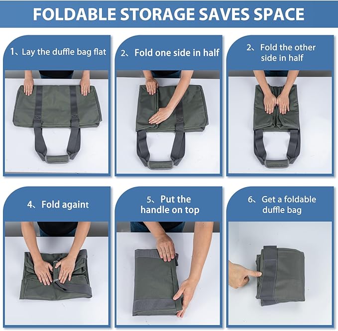 Travel Duffle Bag, 70L Gear Bag for Men and Women, Storage Bag Ideal for Overnight Camping and Weekend Getaways, Dark Gray