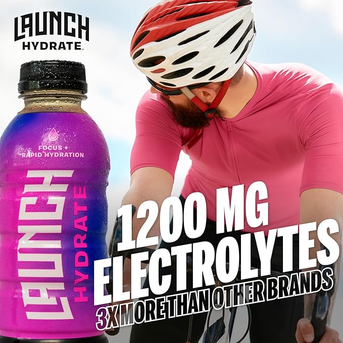 Sports Drink- 12 Pack - Real Cane Sugar 3x Electrolytes, All-Natural Hydration with Cognizin for Mental Focus, Real Fruit & Vegetable Juice, No Artificial Dyes – Strawberry Lemon Flavor – Trusted by Perfect Game