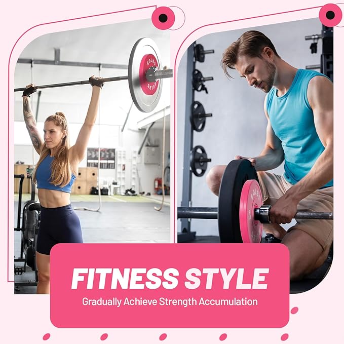 Egles Change Plates Set 1.25LB, 2.5LB, 5LB - Rubber-Coated Weight Plates in Pairs, Olympic Bumper Plates, Color-Coded, IWF Standard, Fit 2-Inch Barbells Strength Training Weight Plates Gym & Fitness