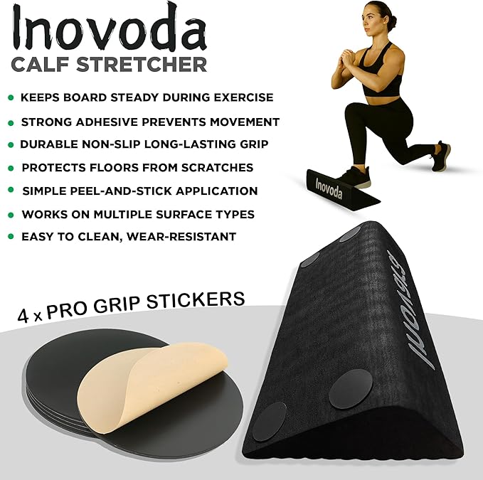 Slant Board for Calf Stretching | Ankle Balance Board, Ankle Exerciser Strengthener for Relief of Plantar Fasciitis, Achilles Tendonitis & Calf Tightness | Calf Stretcher with 5 Resistance Bands & Carry Bag