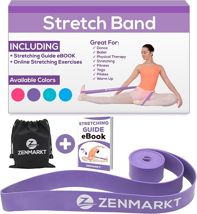 Zenmarkt Ballet Stretch Bands for Flexibility and Strength - Stretch Bands Ideal to Have as Dance Equipment in Every Competition - Suitable for Gymnastics, Cheerleading, and Pilates Training