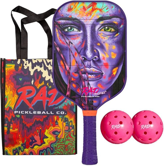 RAD Pro Pickleball Paddle Set – USAPA Approved – T700 Carbon Fiber Surface & 16mm Full-Cell