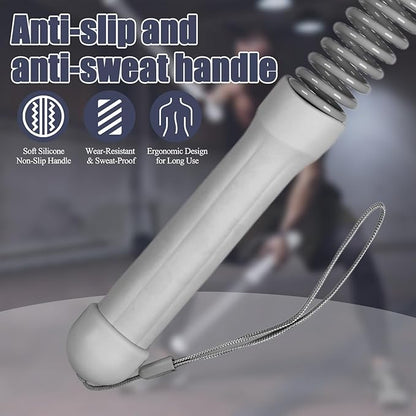 New Upgrade 2nd Generation Weighted Ropeless Battle Ropes for Home Gym,Quiet Cordless Training Rope Fitness Equipment for Women and Men,Portable Cordless Battle Rope for Home&Outdoors,2PCS(Gray)