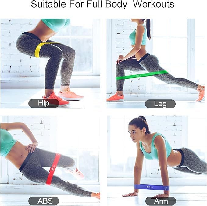 Himaly Anti-Break Resistance Band, Elastic Exercise Band, Hand and Ankle Straps, Indoor and Outdoor Fitness, Portable Resistance Band, Whole Body Exercise