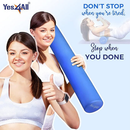 Yes4All EVA Firm Foam Roller for Back - Round Back Roller for Exercise, Yoga & Pilates 12/18/24/36 inch