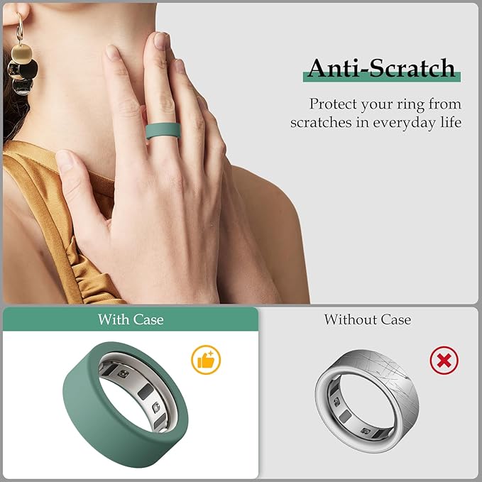 15 Pack Cover Compatible with Oura Ring Gen 4/Gen 3 Horizon/Gen 3 Heritage, Anti-Scratch Silicone Case for Oura Ring Protector for Women Men Working Out Gym, Support Charging with Cover on