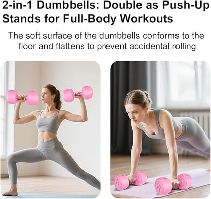Water Filled Dumbbells Set - Water Filled Weights - Portable Travel Weights - Weights Adjustable Dumbbells - Portable Fitness Equipment - Strength Training - Fitness and Shaping