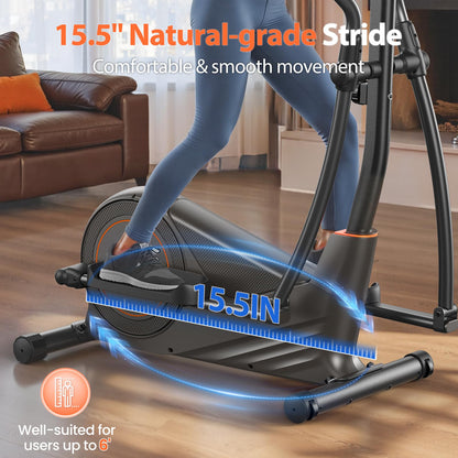 Niceday Elliptical Exercise Machine, Elliptcal Machine for Home, 15.5IN Stride Elliptical Machine