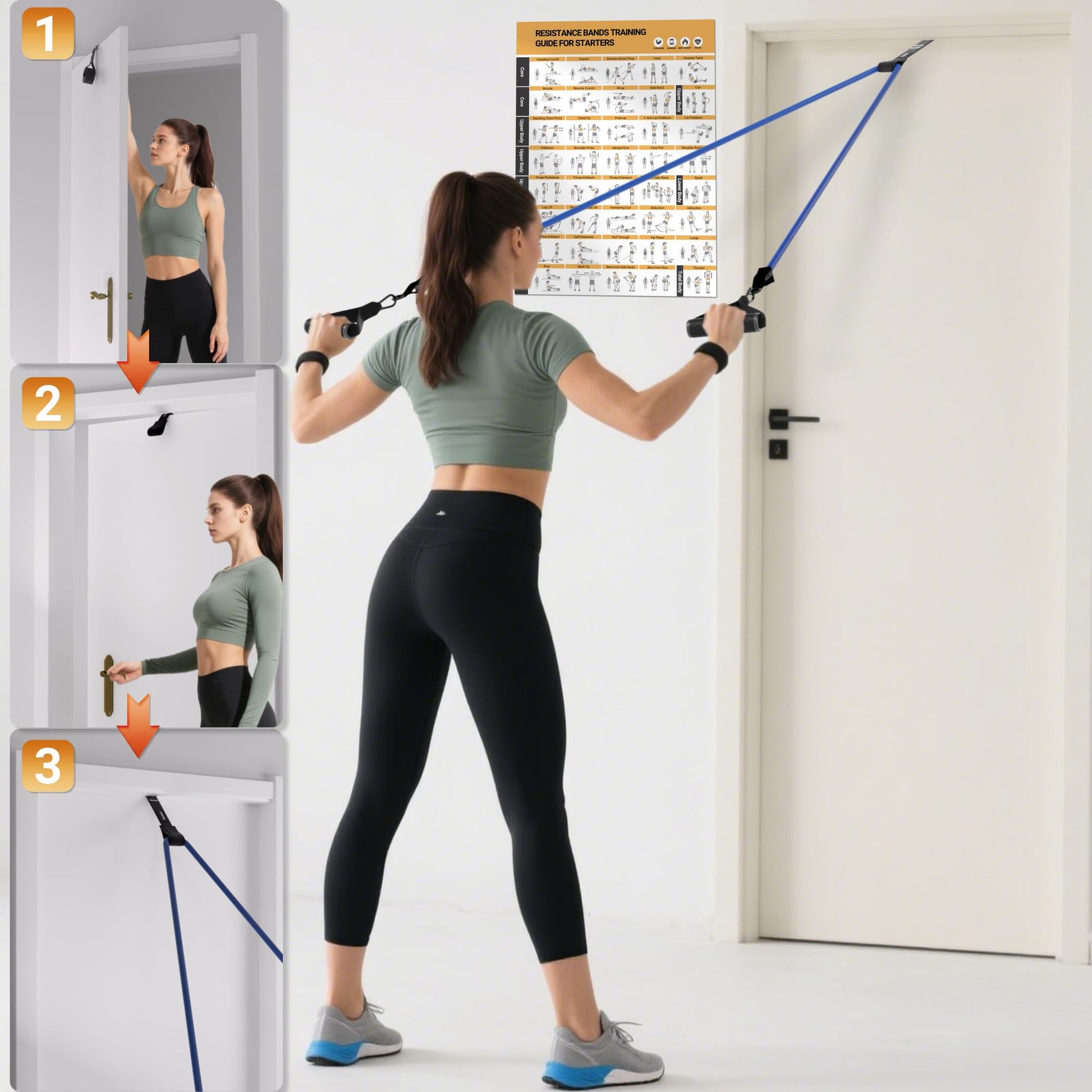 Readaeer Resistance Bands, Exercise Bands for Working Out with Handles