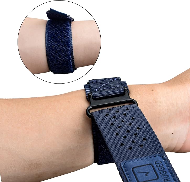 TStrap Nylon Sport Watch Band - Black Quick Release Watch Straps for Men Women - Athletic Military Smart Watch Bracelet Replacement - Correa para Reloj Hombre - 18mm 20mm 22mm