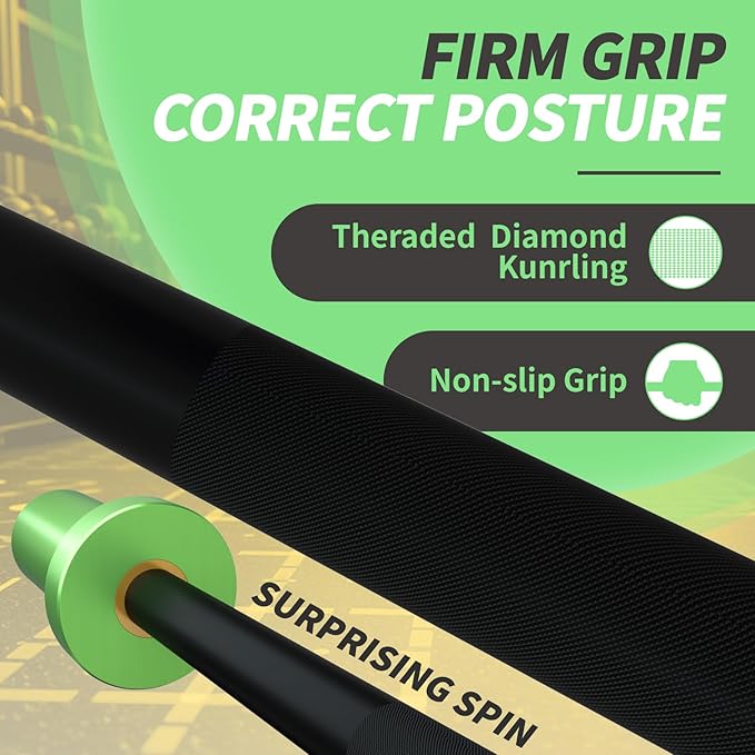 Egles Kids Barbell 5.5LB Mini Barbell Bar 4ft for Kid Women & Beginners Weighted Bar - Compatible with 2-Inch Weight Plates, for Strength Training Gym Weight Lifting, Multi-Color Training Bar