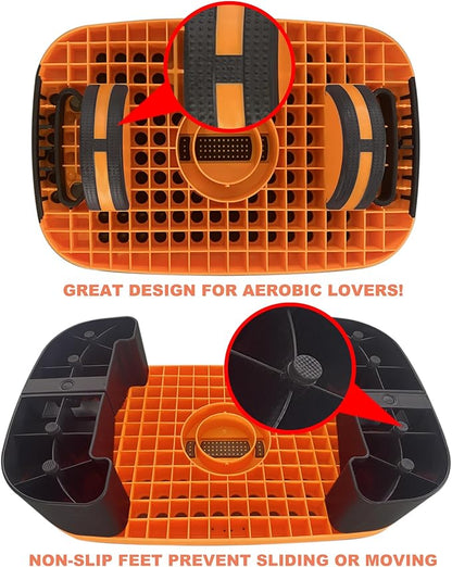 4-In-1 Aerobic Balance Board and Step Up Exercise Platform - Adjustable Multifunctional Balance Board Slant Board, Steppers for Exercise - Home Workout Non Slip Stepper Platform