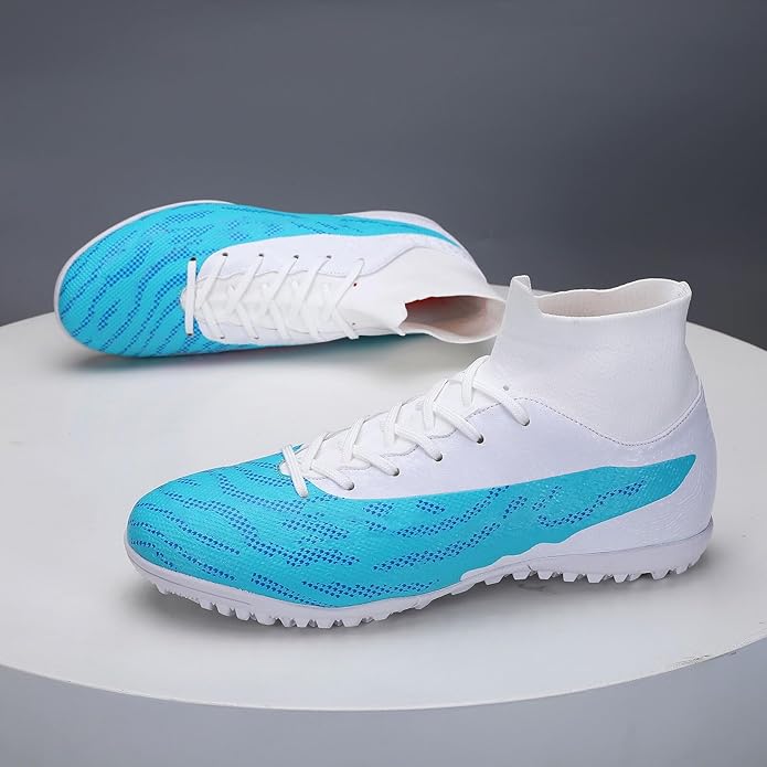 Soccer Cleats for Mens Womens Football Shoes Turf Soccer Shoes Indoor/Outdoor High-top Football Cleats AG/FG