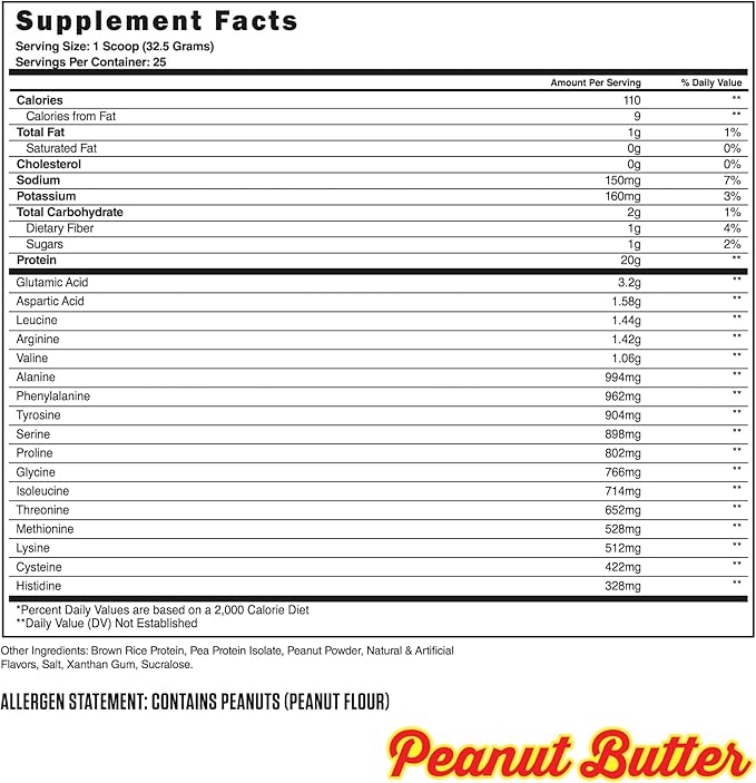 Steel Supplements Veg-PRO | Vegan Protein Powder, Peanut Butter | 25 Servings (1.65lbs) | Protein Powder with BCAA Amino Acid | Gluten Free | Non Dairy | Low Carb Formula | Artficial Flavoring