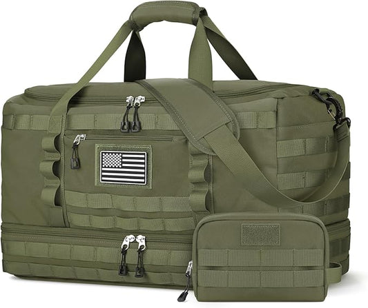 ETRONIK Travel Bag for Men Women, Gym Bag & Tactical Duffle Bags for Travel, Carry on with Toiletry