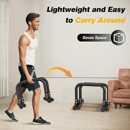 RELIFE REBUILD YOUR LIFE Dip Station Functional Heavy Duty Dip Stands Fitness Workout Dip bar Station Stabilizer Parallette Push Up Stand