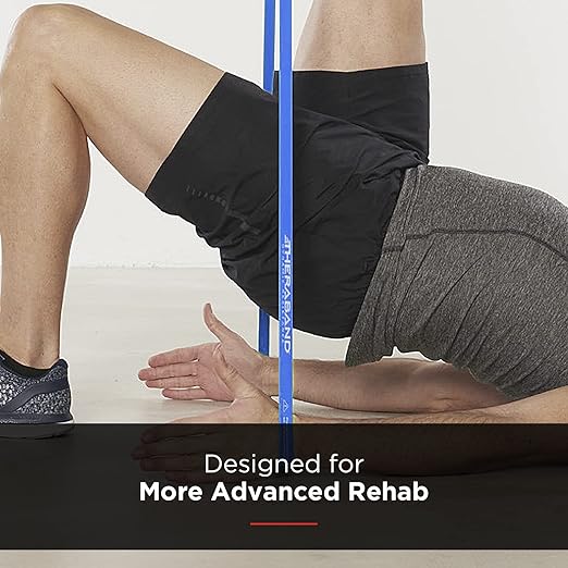 THERABAND High Resistance Bands, Set of 2 Elastic Super Bands for Improving Flexibility, Injury Rehab, & Full Body Workouts, Stretch Bands for Lifting, 1 Light & 1 Medium Band, Multi
