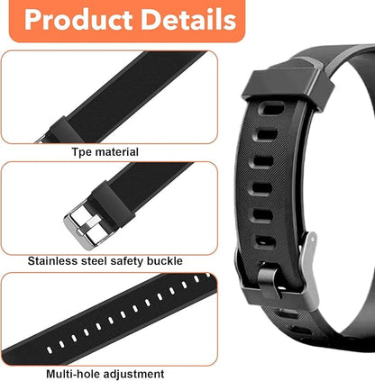 Watch Bands Replacement for ID115plus HR, Very Fit Pro Activity Fitness Tracker Wrist Bands Set, Multicolor Veryfitpro Smart Watch Strap Replacements