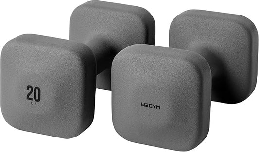 SafeGrip Dumbbells, Anti-Slip, Anti-Roll, Thick Handles, Free Weights, Square Dumbbells for Secure Workouts at Home, Weightlifting, and Personal Training