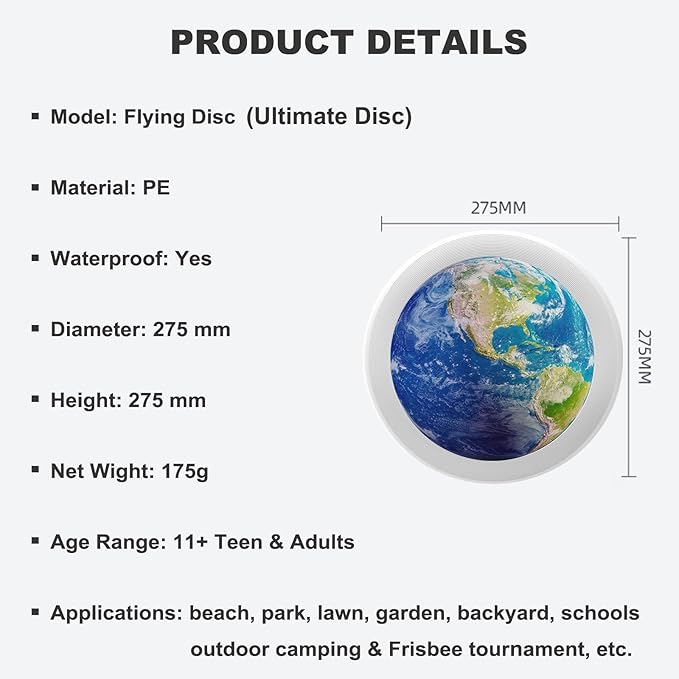 Rainbow Flower Outdoor Flying Disc Abstract Colorful Floral Ultimate Disc 175g for Boys Girls Men Women Birthday Christmas