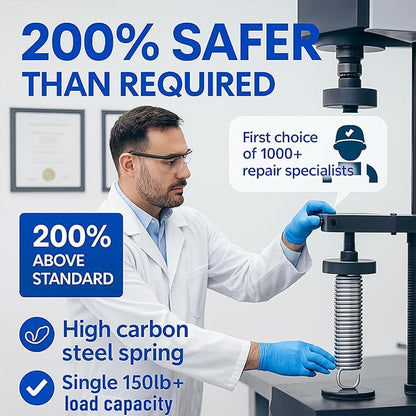 Trampoline Springs Heavy Duty Stainless Steel Replacement,16-Pack with T-Hook and Pulling Tool,5.5-7 Inch