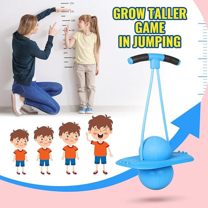 FAHKNS Pogo Ball for Kids - Sturdy Pogo Stick Alternative，Jumping Toy for Ages 4-12 with Handle，Safe Hopper Ball for Outdoor Play, Boys & Girls