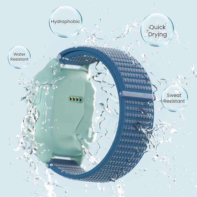 EWUONU 4 pack Adjustable Braided 20mm Band Compatible with Gizmo Watch 3 2 1/Gabb Watch 3e 3 2 1/SyncUP Kids Watch，Hypoallergenic & Durabl