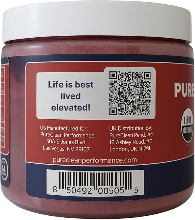 PureClean Organic Beet Juice Powder - Nitric Oxide Supplement - 100% USA Grown Beets - Organic Beet Root Powder 30 Servings, 300g (2 Jars 60 Servings)