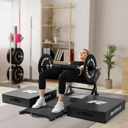 RITFIT Olympic Barbell 4ft/4.8ft/6ft - 2 Inch Weight Bar for Strength Training, Weightlifting, Squat, Deadlift, Bench Press, Curl, Overhead Press - 350lbs/500lbs Capacity