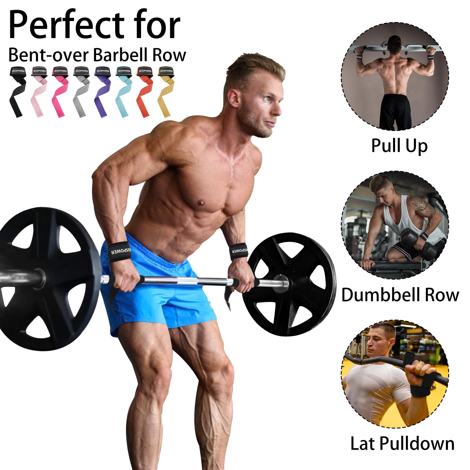 Lifting Straps Wrist Straps for Weightlifting Gym Straps Weight Lifting Deadlift Workout Women Men