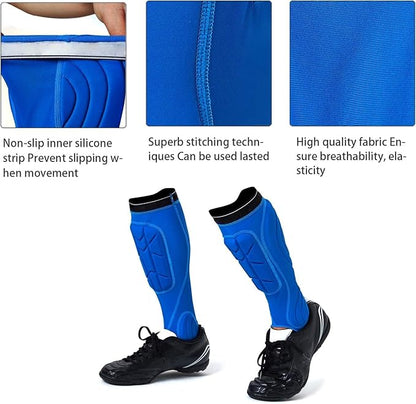 Soccer Shin Guards, Soccer Protective Gear with Calf and Ankle Pads, Shin Guard Pads for Youth and Adult