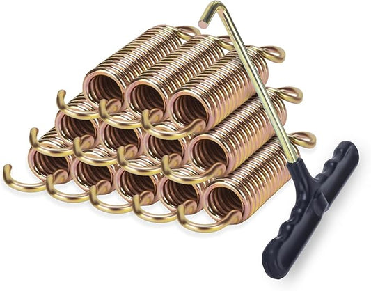Trampoline Springs Replacement 3.5" to 8.5" Galvanized Steel Heavy Duty High Tensile Universal Trampoline Accessories with T-Hook Tool, 12 to 48 Pack