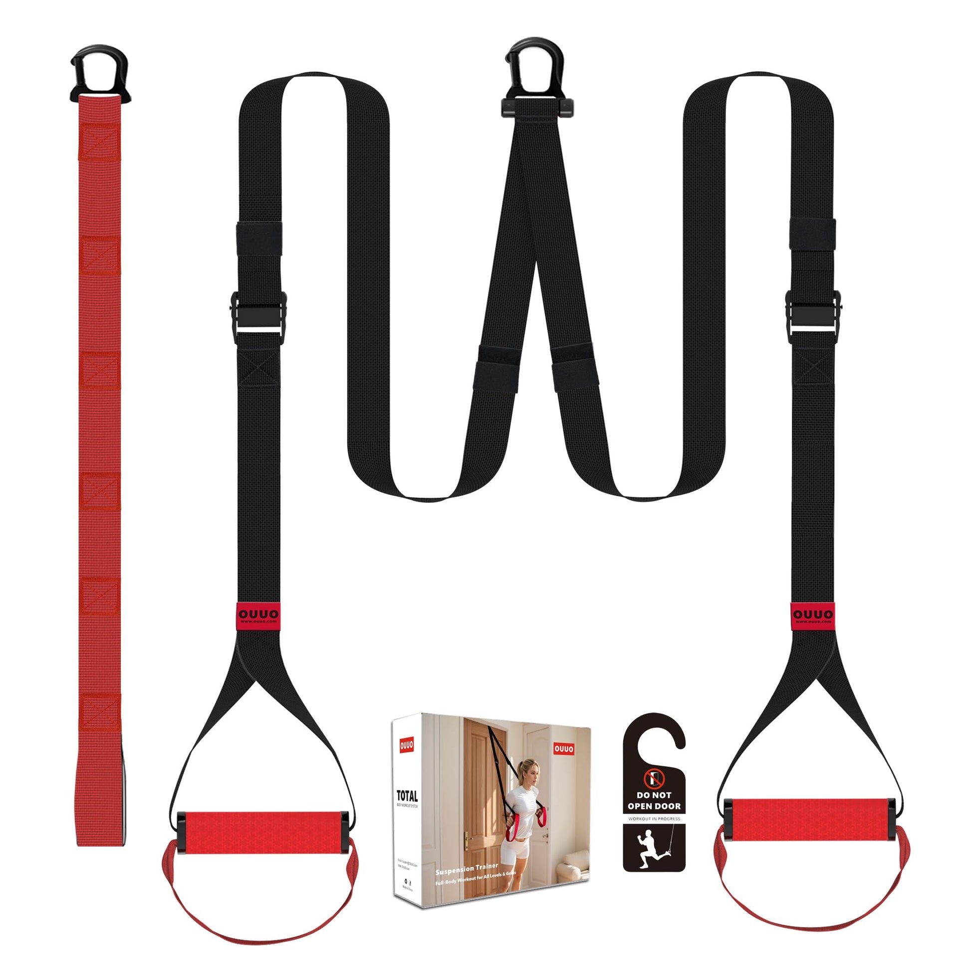 OUUO Suspension Straps, Built-in Door Anchor, 1-Second Setup