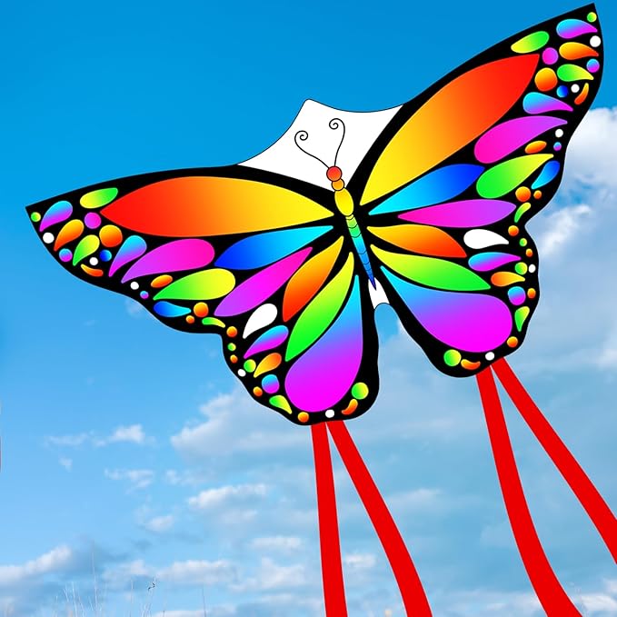 New Butterfly Kites for Kids & Adults,Easy to Fly Kite,Best Kite for Beginners,Kites for Kids Age 4-8,Large Beach Kite