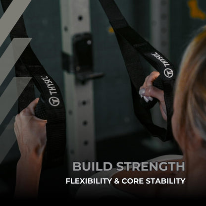 THYSOL Resistance Trainer Pro Xtreme Straps Army | Sling Trainer Set with Adjustable Door Anchor |