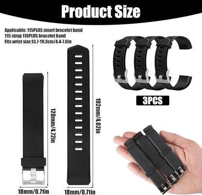 Watch Bands Replacement for ID115plus HR, Very Fit Pro Activity Fitness Tracker Wrist Bands Set, Multicolor Veryfitpro Smart Watch Strap Replacements