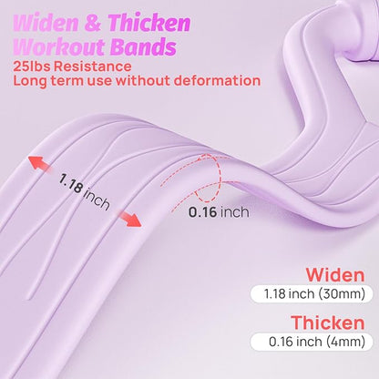 Figure 8 Fitness Resistance Bands with Handles, 20-60lb Adjustable Elastic Excercise Band, Non-Slip Fabric Silicone Bands for Strength Stretch Flexibility Training Arms Back Shoulder Chest Legs