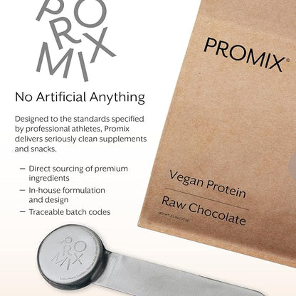 ProMix Nutrition Plant-Based Vegan Protein Powder, Raw Chocolate - Pea Protein & Vitamin B-12 - ­Post Workout Fitness & Nutrition Shakes, Smoothies, Baking & Cooking Recipes - 5 Pound (Pack of 2)