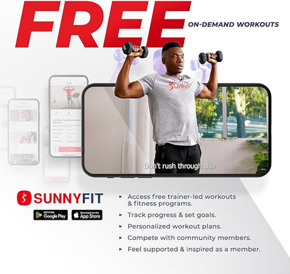 Sunny Health & Fitness Hex Style Dumbbell 5 LBS TO 50 LBS Chrome Handles, Hand Weight for Strength Training, Home Gym, Exercise, Workout Equipment Multiple Size Options