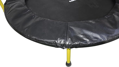 Teamson by Crowntec 36'' Round UV Resistant Steel Mini Trampoline with Handle and Safety Pad for Kids Removable Legs Indoor Outdoor Use Blue