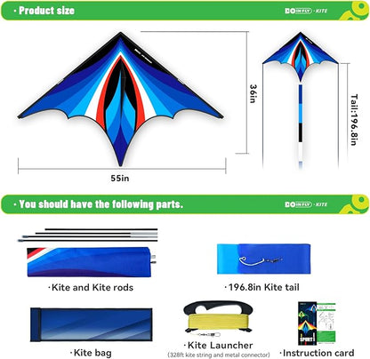 Triangular-Shaped Kite - Easy to Control, with an Eye-catching Design, it is Perfect for Outdoor Entertainment and Suitable for Beginners to use.