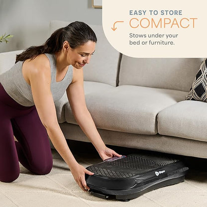 Lifepro Waver Vibration Plate Exercise Machine for Lymphatic Drainage, Muscle Activation, Full-Body Workout Vibrating Platform with Loop Bands, Fitness Equipment for Strength Toning & Fat Loss