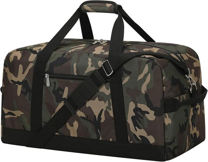 21 inch Gym Bag for Men - 40L Travel Duffel Bag Sport Duffle Bags for Weekend Overnight with Bottom Support (Camouflage)