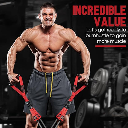 Heavy Resistance Bands for Working Out, 300lbs/360lb/420lb Exercise Bands Workout Bands with Handles, Door Anchor, Ankle Straps, Home Gym Workout Equipment for Men Fitness Strength Training Stretching